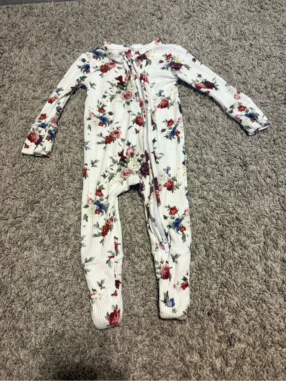 Posh Peanut Floral Zippy // 3-6m